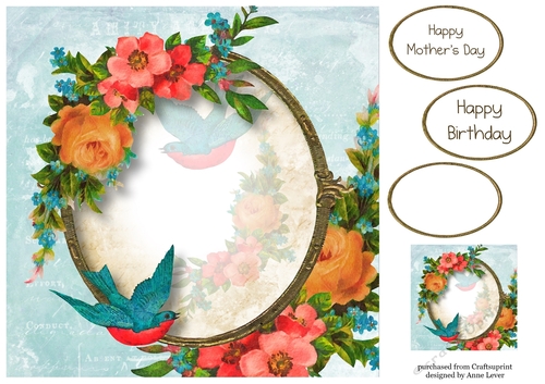 Floral Vintage Frame 3 8x8