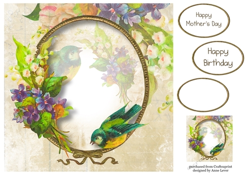 Floral Vintage Frame 1 8x8