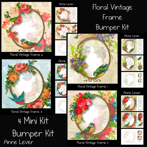 Floral Vintage Frame Bumper Kit