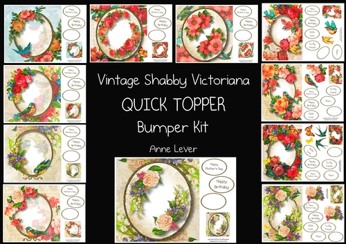 Vintage Shabby Victoriana QUICK TOPPER Bumper Kit