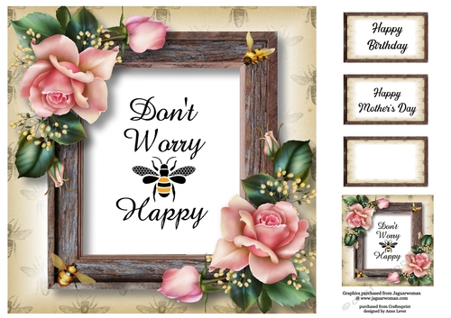 Dont Worry BEE Happy 8x8