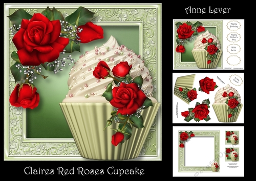 Claires Red Roses Cupcake
