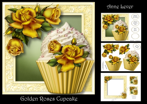 Golden Roses Cupcake