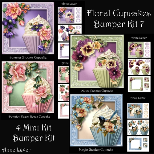 Floral Cupcakes Bumper Kit 7