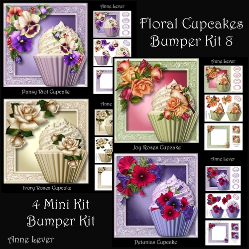 Floral Cupcakes Bumper Kit 8