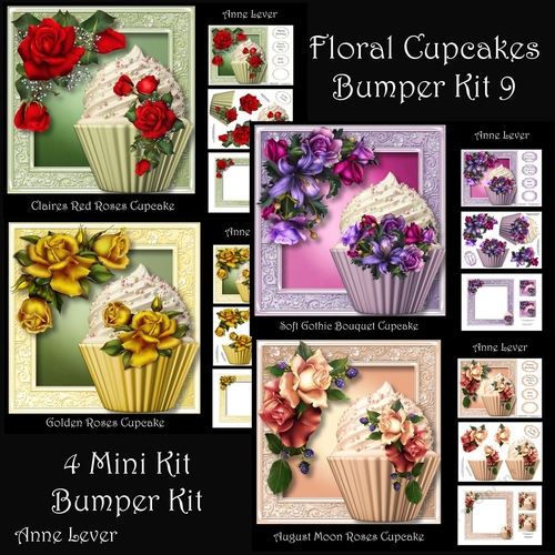 Floral Cupcakes Bumper Kit 9