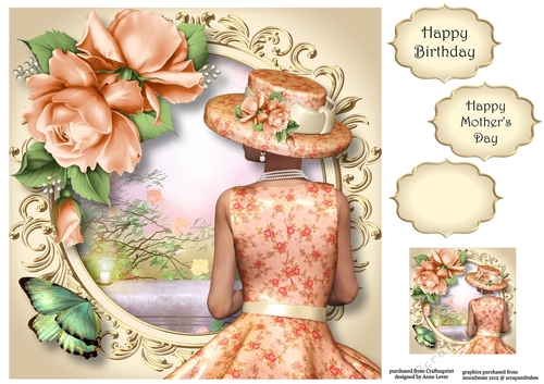 Soft Spring In Peach 8x8