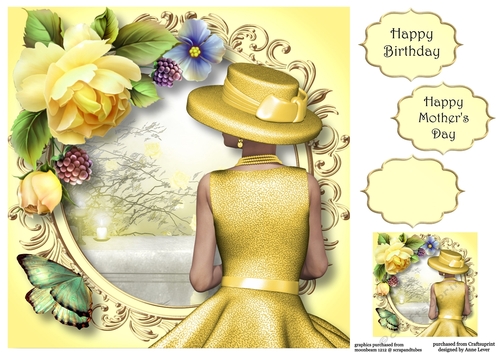 Soft Spring In Yellow  8x8