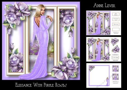 Elegance With Purple Roses