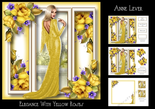 Elegance With Yellow Roses
