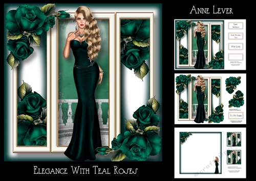 Elegance With Teal Roses