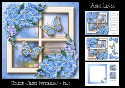 Golden Spring Butterflies - Blue