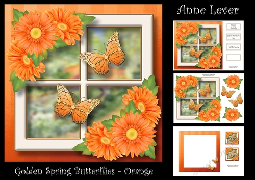 Golden Spring Butterflies - Oange