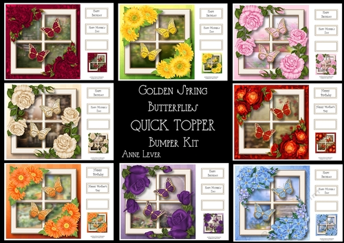 Golden Spring Butterflies QUICK TOPPER Bumper Kit