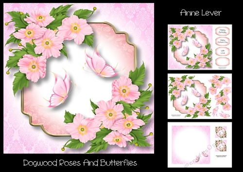 Dogwood Roses And Butterflies