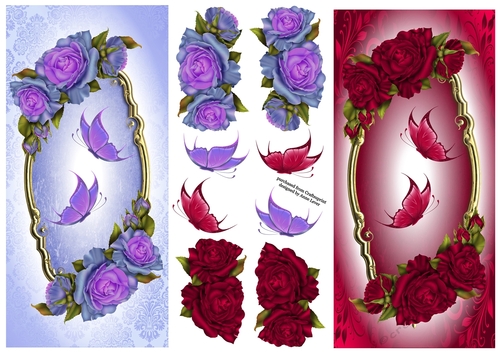 Florals & Butterflies 3 - 2 DL Toppers