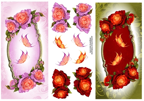 Florals & Butterflies 4 - 2 DL Toppers