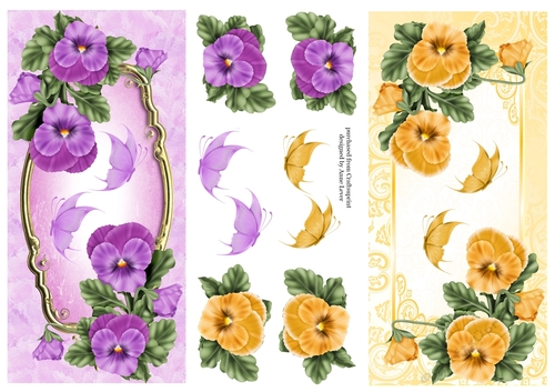 Florals & Butterflies 6 - 2 DL Toppers