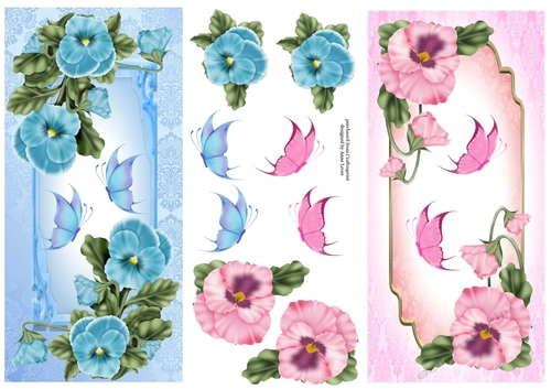 Florals & Butterflies 7 - 2 DL Toppers