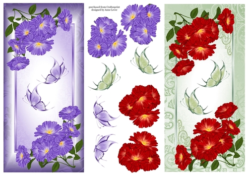 Florals & Butterflies 8 - 2 DL Toppers