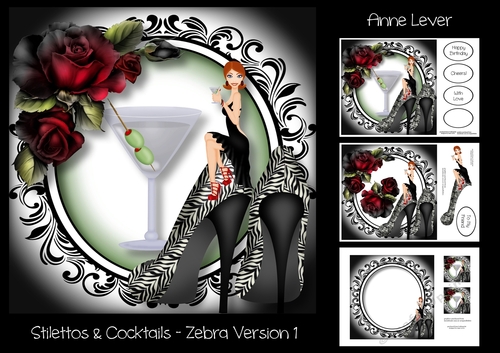Stilettos & Cocktails - Zebra - Version 1