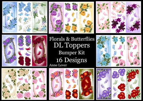 Florals & Butterflies DL Toppers Bumper Kit