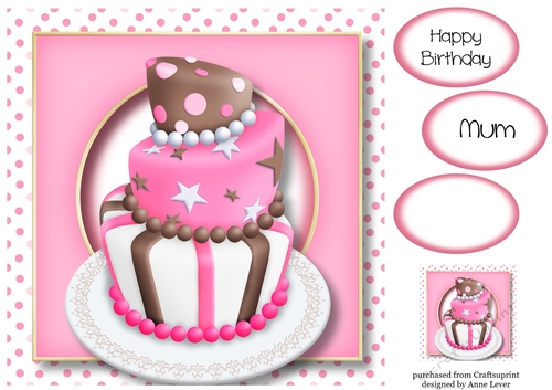 Topsy Turvy Birthday Cake In Pink 8x8