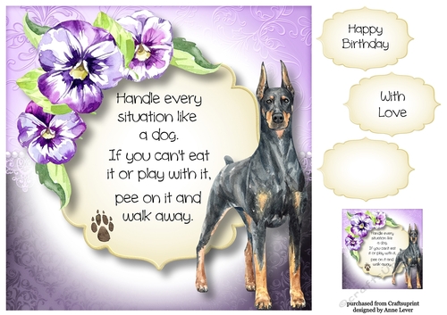 Handle Every Situation Like A Dog - Doberman 8x8