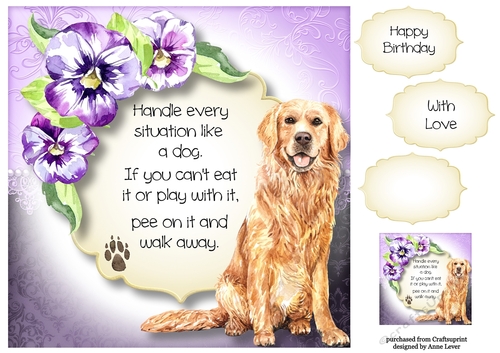 Handle Every Situation Like A Dog - Golden Retriever 8x8