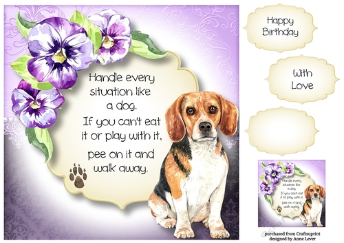 Handle Every Situation Like A Dog - Beagle 8x8