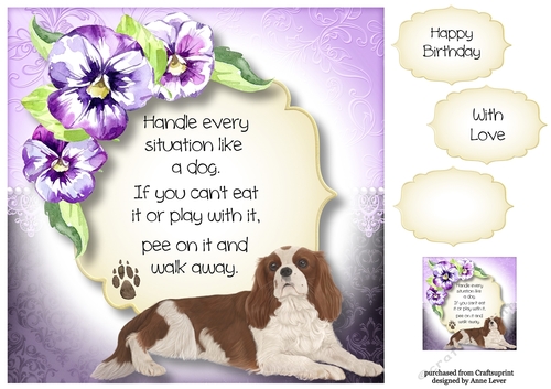 Handle Every Situation Like A Dog - King Charles Spaniel 8x8