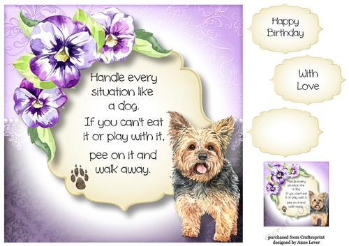 Handle Every Situation Like A Dog - Yorkshire Terrier 8x8
