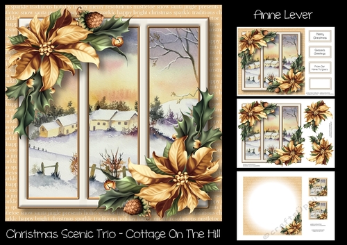 Christmas Scenic Trio - Cottages On The Hill