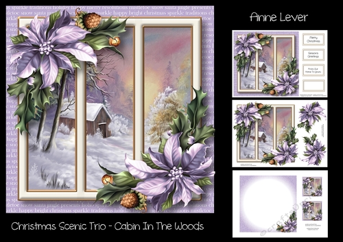 Christmas Scenic Trio - Cabin In The Woods
