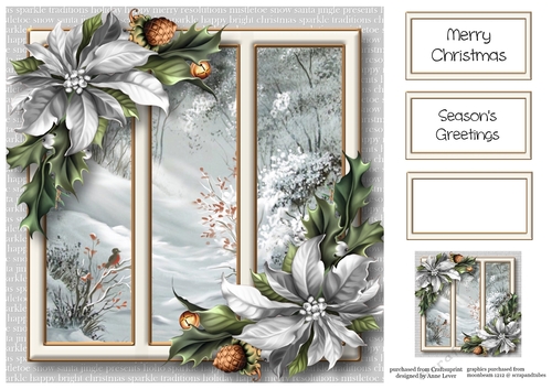 Christmas Scenic Trio - Sunbeams On The Snow 8x8
