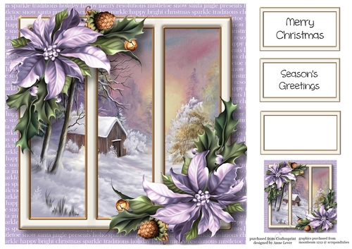 Christmas Scenic Trio - Cabin In The Woods 8x8