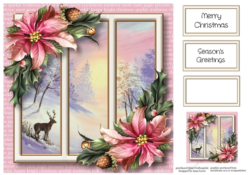 Christmas Scenic Trio - The Winter Stag 8x8