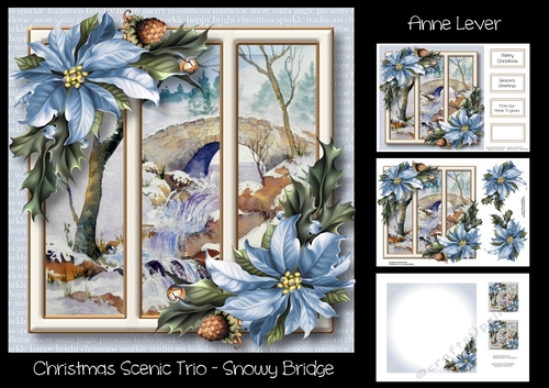 Christmas Scenic Trio - Snowy Bridge