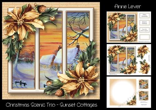 Christmas Scenic Trio - Sunset Cottages