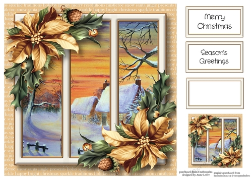 Christmas Scenic Trio - Sunset Cottages 8x8