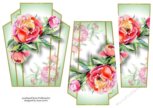 Art Deco Watercolour Stacker - Peonies