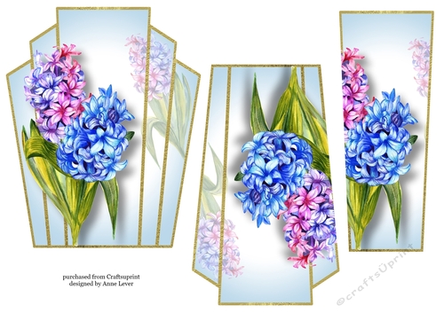 Art Deco Watercolour Stacker - Hyacinths