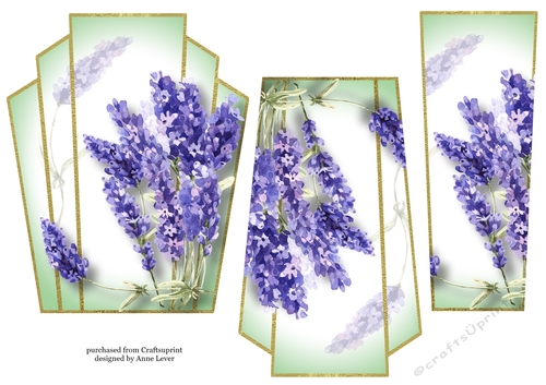 Art Deco Watercolour Stacker - Lavender