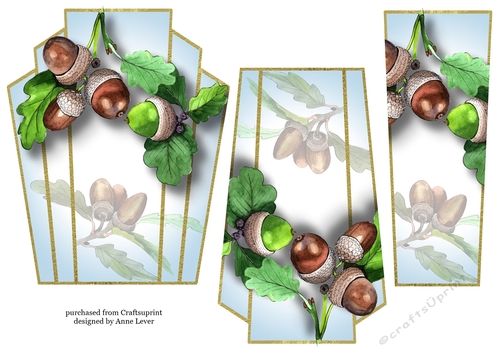 Art Deco Watercolour Stacker - Oak & Acorns