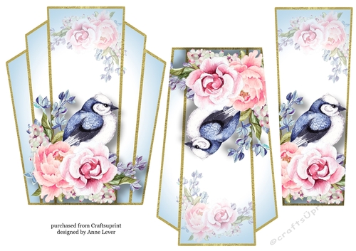 Art Deco Watercolour Stacker - Beautiful Bird 1