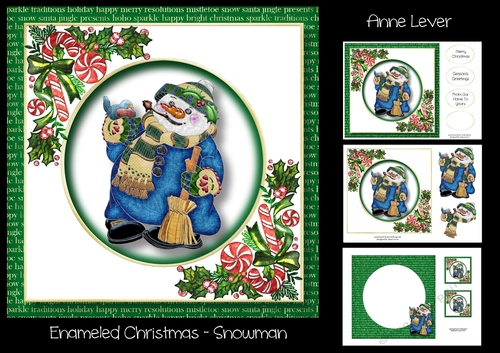Enameled Christmas - Snowman