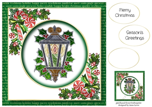 Enameled Christmas - Lantern 8x8