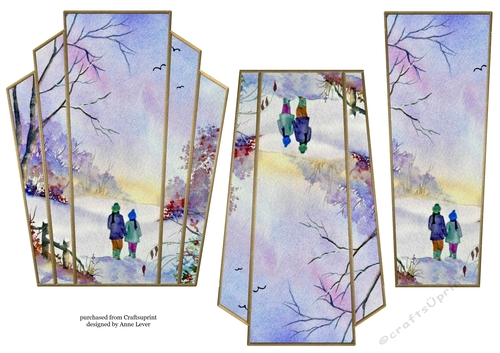 Art Deco Watercolour Stacker Winter Scenes 1