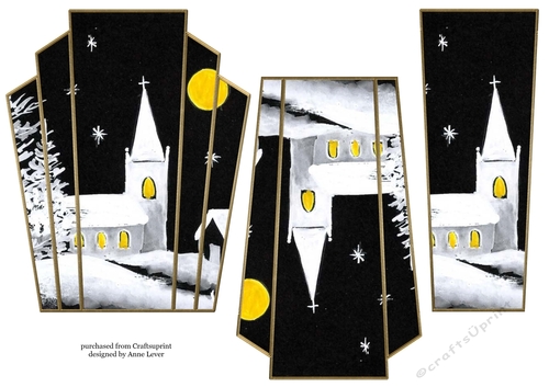 Art Deco Watercolour Stacker Winter Scenes 3