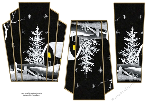 Art Deco Watercolour Stacker Winter Scenes 4